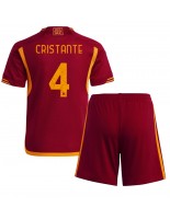 AS Roma Bryan Cristante #4 Domácí dres pro děti 2023-24 Krátký Rukáv (+ trenýrky)